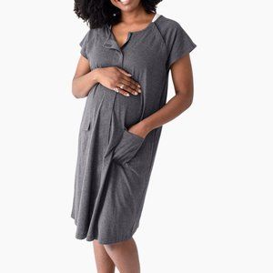 Kindred Bravely labor and delivery gown gray
